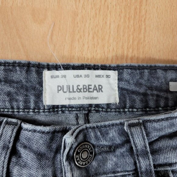 Pull & Bear Slim‎ Gray Jeans Men's Size 30x29 Denim Straight Pants - Picture 2 of 9